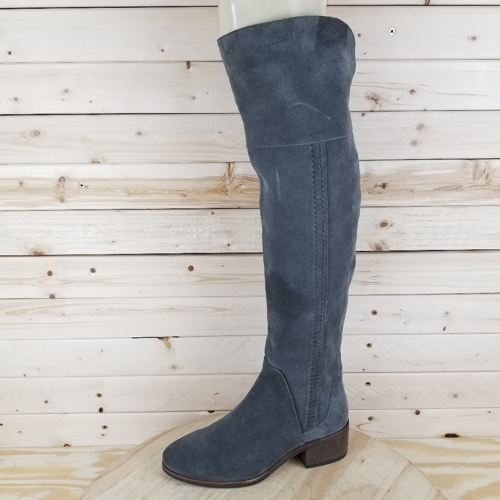 Vince Camuto Grey Suede Over-the-Knee Boots